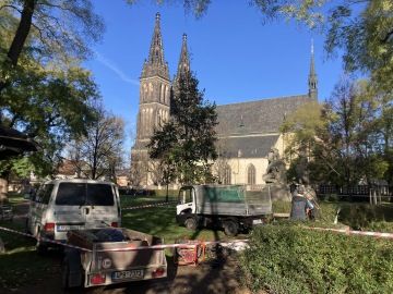 Spolupráce na archeologickém průzkumu u Vyšehradských studní.