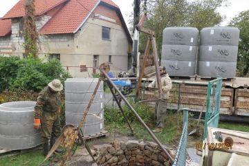 betonové skruže na rekonstrukci studny